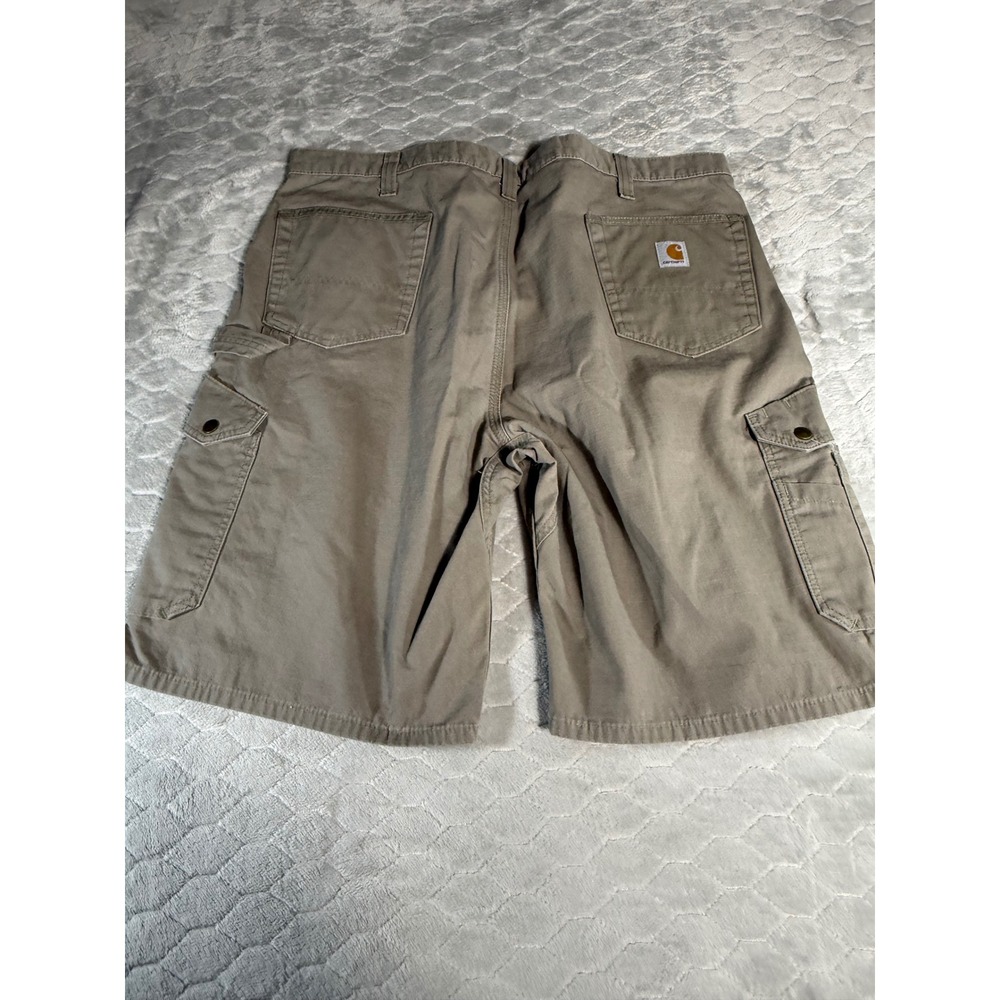 Carhartt Mens B357 DES Relaxed Fit Ripstop Cargo Work Shorts Desert Tan 42 - Picture 6 of 9